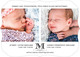 Black Initial Twins Photo Birth Announcements Image 3 of 6